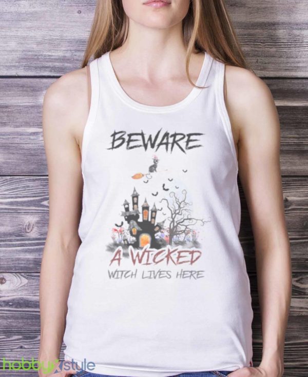 Comfort Colors Retro Halloween Beware A Wicked Shirt Product Photo 5