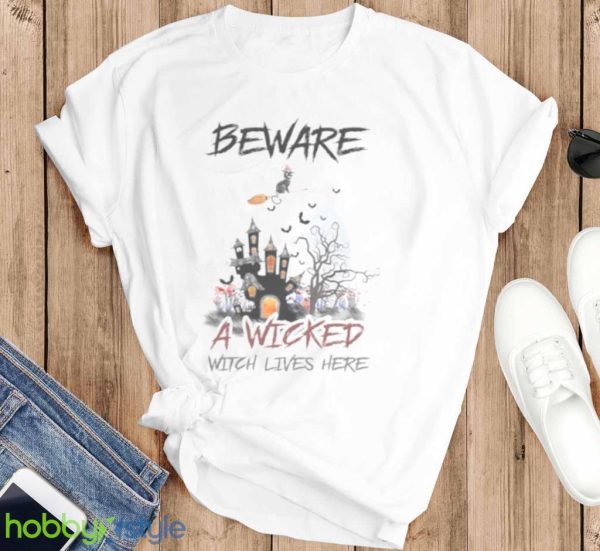 Comfort Colors Retro Halloween Beware A Wicked Shirt Product Photo 6