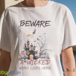 Comfort Colors Retro Halloween Beware A Wicked Shirt Product Photo 7