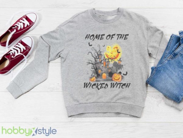 Comfort Colors Retro Halloween Home Of The Wicked Witch Shirt Product Photo 3