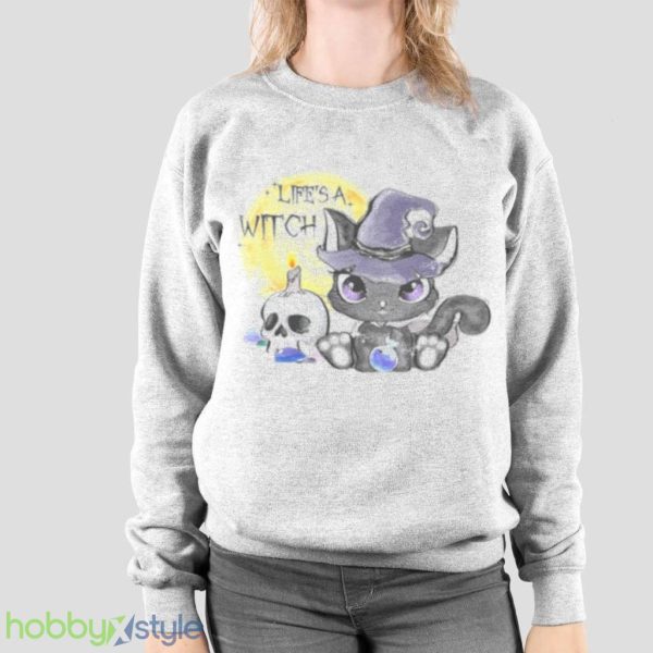 Comfort Colors Retro Halloween Lifes A Witch Shirt Product Photo 2