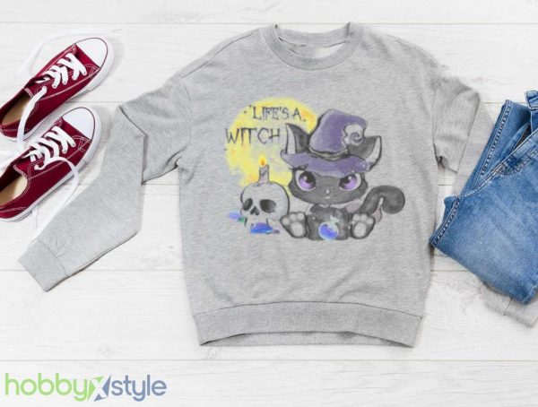 Comfort Colors Retro Halloween Lifes A Witch Shirt Product Photo 3