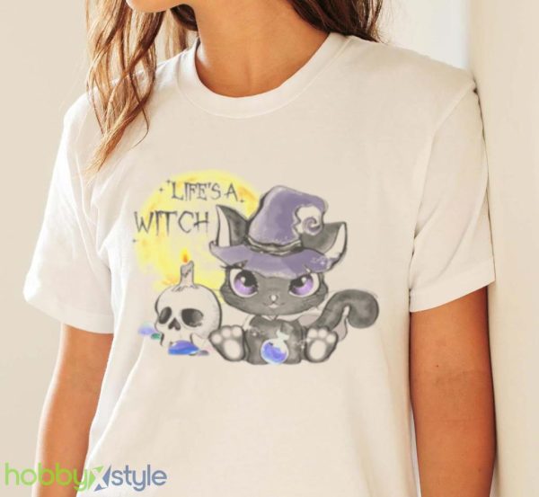Comfort Colors Retro Halloween Lifes A Witch Shirt Product Photo 4