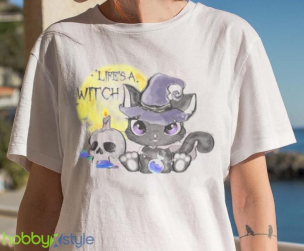 Comfort Colors Retro Halloween Lifes A Witch Shirt Product Photo 7
