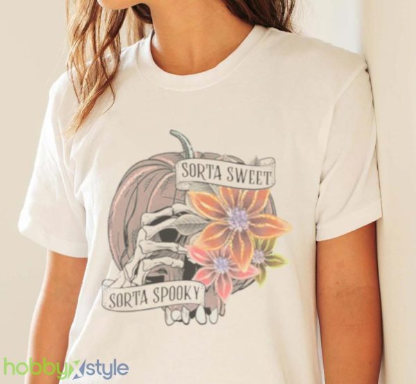 Comfort Colors Retro Halloween Sorta Sweet Spooky Shirt Product Photo 4