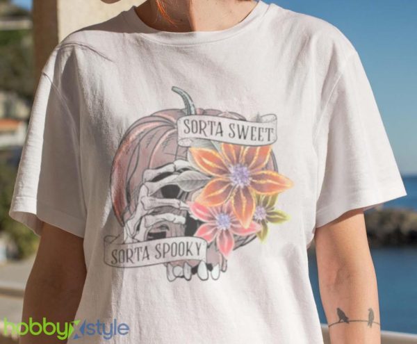 Comfort Colors Retro Halloween Sorta Sweet Spooky Shirt Product Photo 7