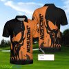 Custom Name Golfer Skull, Black And Orange, Best Golf Shirt Polo Shirt For Men And Women - Personalized Golfer Skull Custom Polo Shirt, Black And Orange Polo Shirt, Best Golf Shirt For Men_1