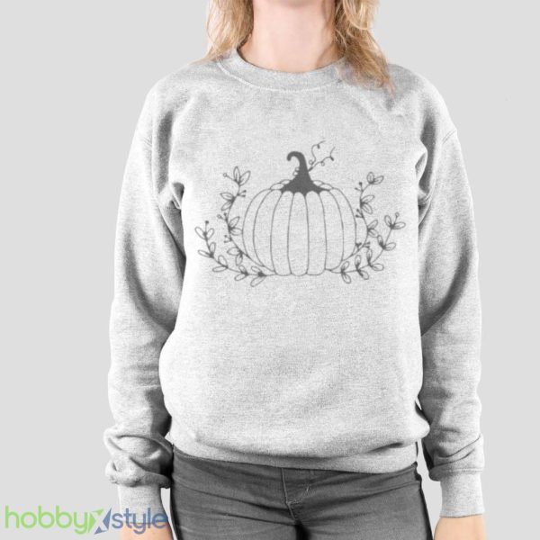Floral Pumpkin Halloween T Shirt Product Photo 2