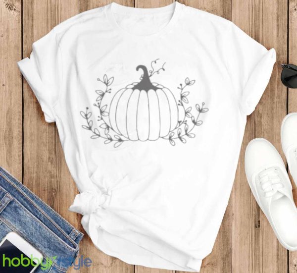 Floral Pumpkin Halloween T Shirt Product Photo 6