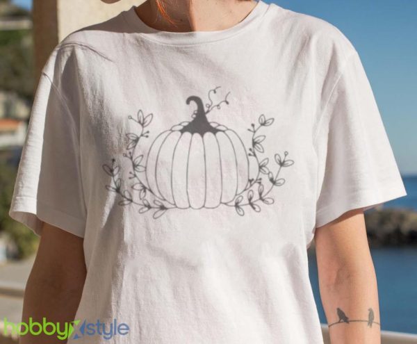 Floral Pumpkin Halloween T Shirt Product Photo 7