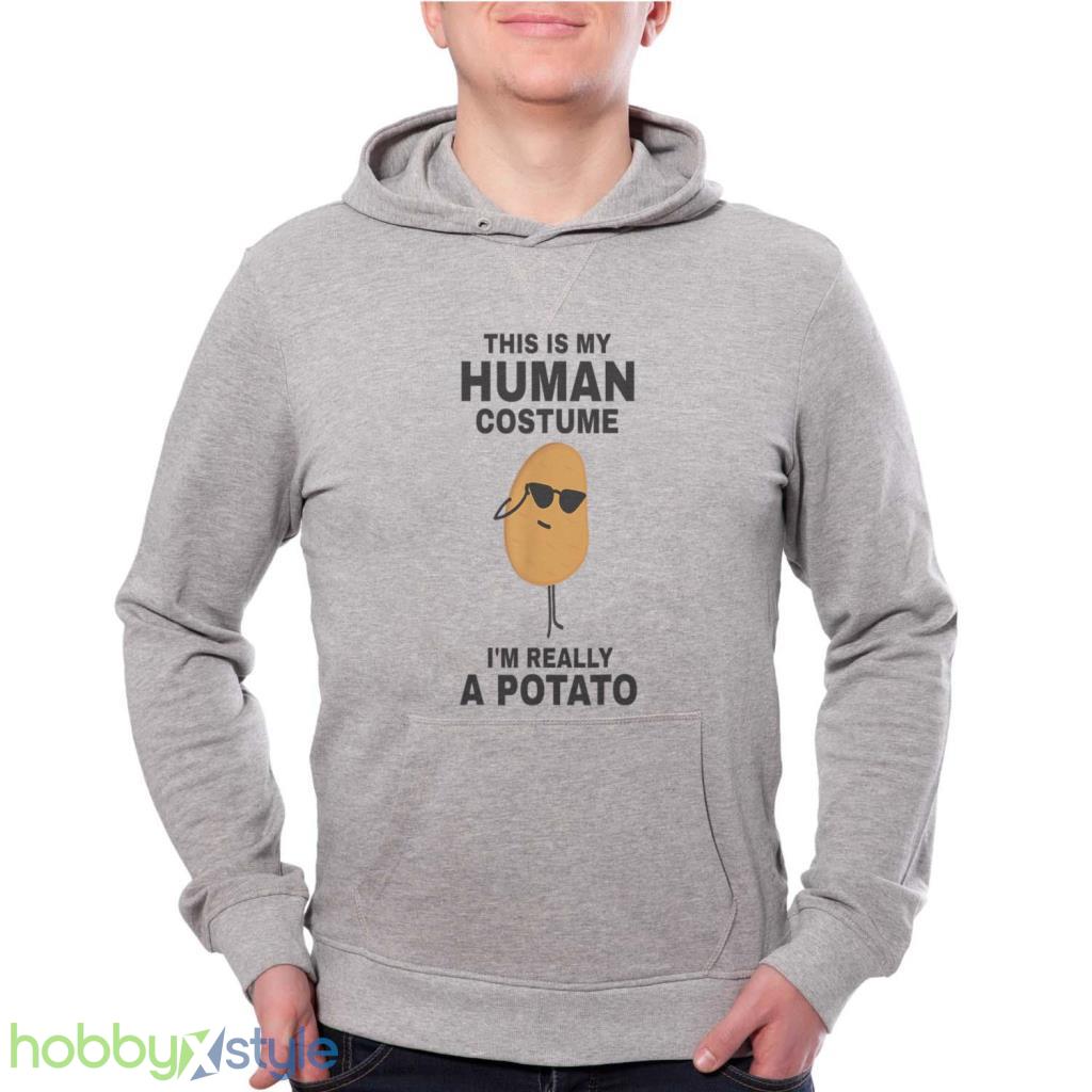 Funny This Is My Human Costume Im Really A Potato Halloween T Shirt Product Photo 1