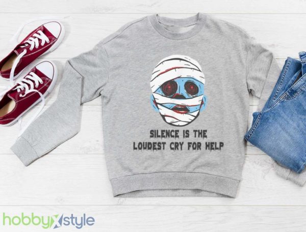 Ghostcore Silence Is The Loudest Cry For Help Halloween T Shirt Product Photo 3