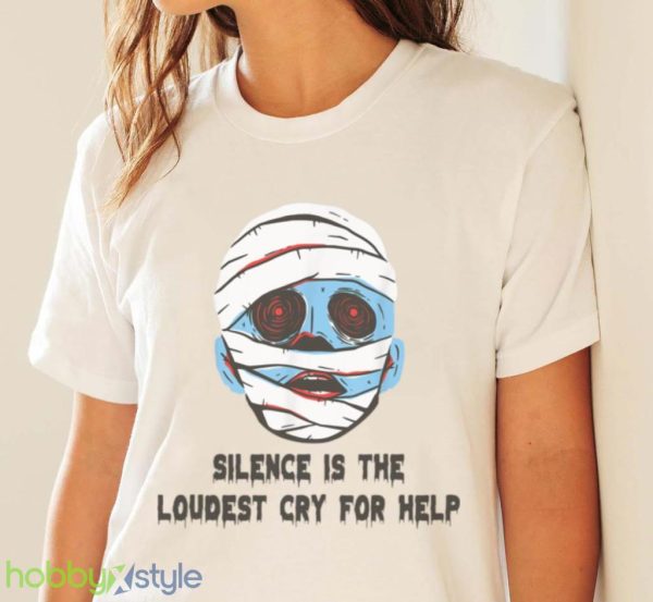 Ghostcore Silence Is The Loudest Cry For Help Halloween T Shirt Product Photo 4