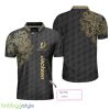 Golden Hole In One Black Golf Texture, Golden Floral Paisley Golf Shirt Polo Shirt Custom Name - Golden Hole In One Black Golf Texture Custom Polo Shirt, Personalized Golden Floral Paisley Golf Shirt For Men_2