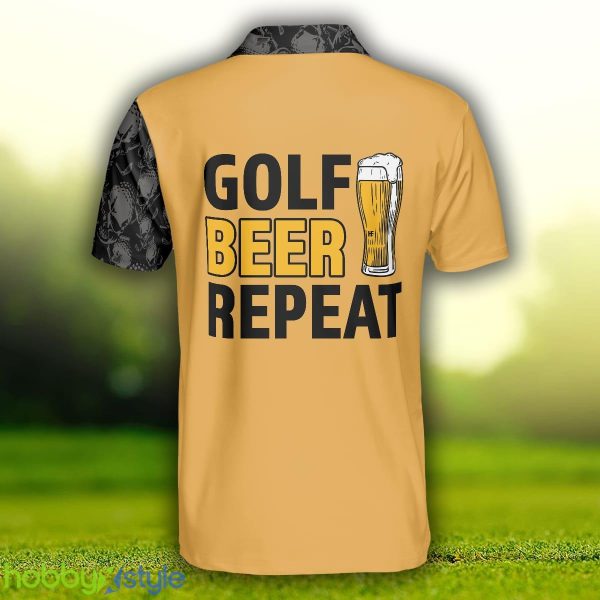 Golf Beer Repeat, Colorful Golfing Shirt For Male Players, Cool Golf Gift Idea For Golfers Polo Shirt - Golf Beer Repeat Polo Shirt, Colorful Golfing Shirt For Male Players, Cool Golf Gift Idea For Golfers_2