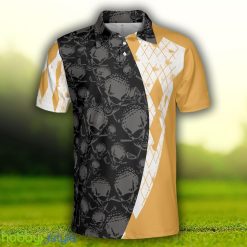 Golf Coach, Black Skull Pattern Golf Shirt For Male Golfers, Argyle Pattern Golfing Shirt Polo Shirt - Golf Coach Polo Shirt, Black Skull Pattern Golf Shirt For Male Golfers, Argyle Pattern Golfing Shirt_3