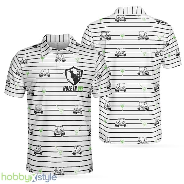 Golf Equipment Stripe Line, Black And White Golfing, Best Golf Shirt Polo Shirt - Golf Equipment Stripe Line Polo Shirt, Black And White Golfing Polo Shirt, Best Golf Shirt For Men_1