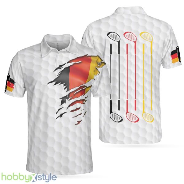 Golf German Flag, White Golf Pattern, Germany Golf Shirt Polo Shirt For Men And Women - Golf German Flag Polo Shirt, White Golf Pattern Polo Shirt, Germany Golf Shirt For Men_1