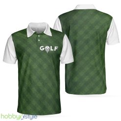 Golf Green Background, Classic Green Golf Shirt , Cool Gift For Golfers Polo Shirt - Golf Green Background Polo Shirt, Classic Green Golf Shirt For Men, Cool Gift For Golfers_1