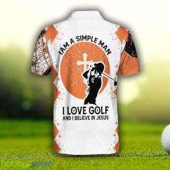 Golf I Am A Simple Man, Argyle Pattern Golf Shirt For Male, Golf Gift Custom Name Polo Shirt - Golf I Am A Simple Man Custom Polo Shirt, Argyle Pattern Golf Shirt For Male, Personalized Golf Gift_2