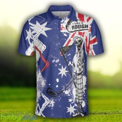 Golf I Like It Rough Australian Flag, Argyle Pattern Skeleton Golfing, Funny Golf Shirt Polo Shirt - Golf I Like It Rough Australian Flag Polo Shirt, Argyle Pattern Skeleton Golfing Polo Shirt, Funny Golf Shirt For Men_3