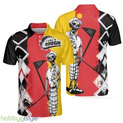 Golf I Like It Rough German Flag, White Argyle Pattern Skeleton Golfing, Funny Golf Shirt Polo Shirt - Golf I Like It Rough German Flag Polo Shirt, White Argyle Pattern Skeleton Golfing Polo Shirt, Funny Golf Shirt For Men_1