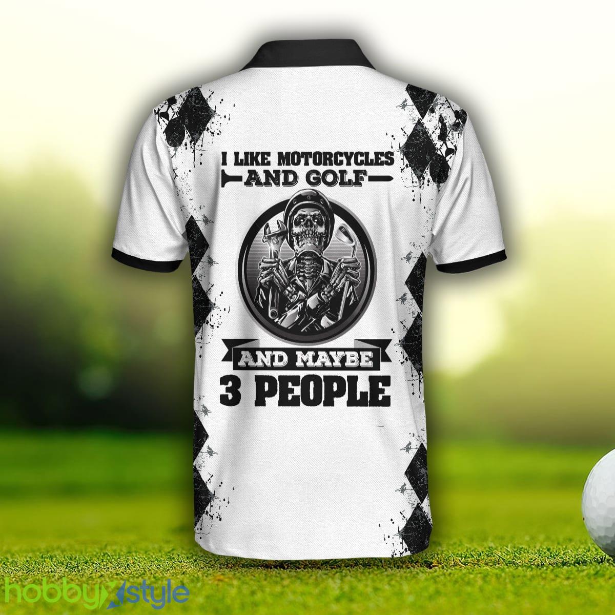 Golf I Like Motorcycles, Black And White Argyle Pattern, Best Golf Shirt For Golfers Polo Shirt - Golf I Like Motorcycles Polo Shirt, Black And White Argyle Pattern Polo Shirt, Best Golf Shirt For Golfers_2