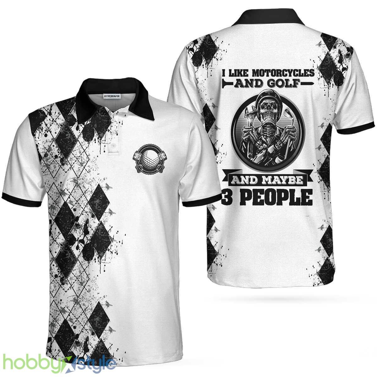 Golf I Like Motorcycles, Black And White Argyle Pattern, Best Golf Shirt For Golfers Polo Shirt - Golf I Like Motorcycles Polo Shirt, Black And White Argyle Pattern Polo Shirt, Best Golf Shirt For Golfers_1