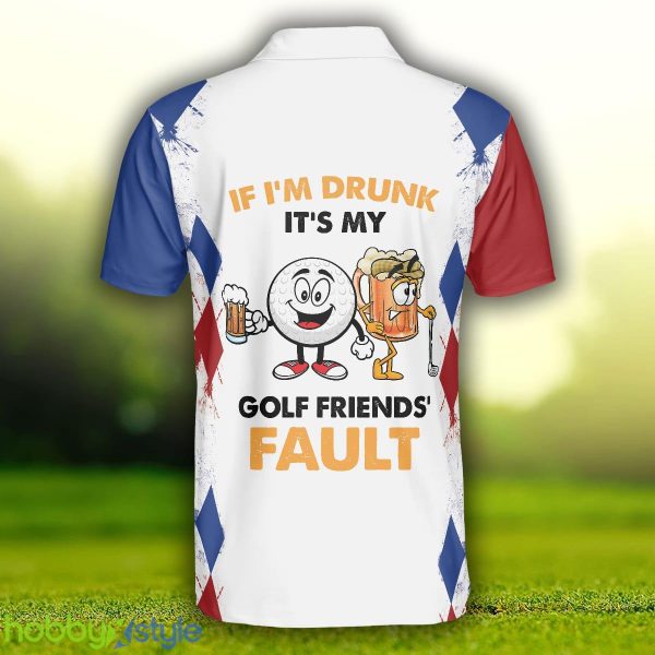Golf If I'm Drunk, Argyle Pattern Drinking Golf , Funny Golf Shirt With Sayings Polo Shirt - Golf If I'm Drunk Polo Shirt, Argyle Pattern Drinking Golf Polo Shirt For Men, Funny Golf Shirt With Sayings_2