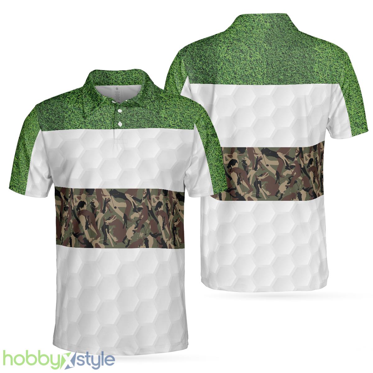 Golf In Green And Camouflage Pattern Golf, Cool Golf Shirt , Best Gift For Golfers Polo Shirt - Golf In Green And Camouflage Pattern Golf Polo Shirt, Cool Golf Shirt For Men, Best Gift For Golfers_1