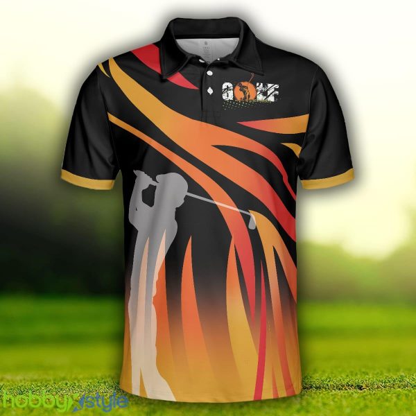 Golf In Passion Golf, Black Flame Golf Shirt , Cool Gift For Golfers Polo Shirt For Men And Women - Golf In Passion Golf Polo Shirt, Black Flame Golf Shirt For Men, Cool Gift For Golfers_3