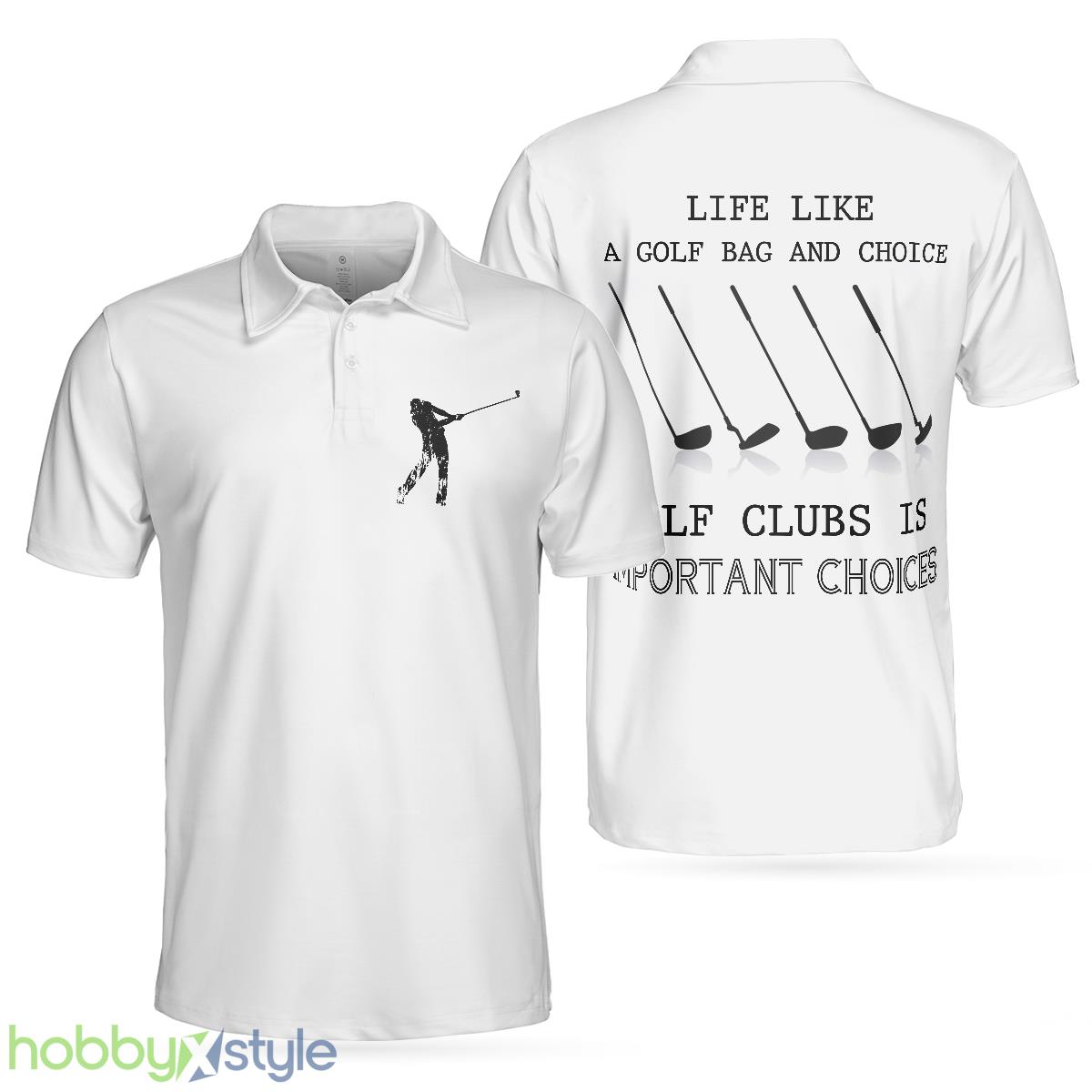Golf Life Golf Club Is Important Choices , White Funny Golfing Polo Shirt For Men And Women - Golf Life Golf Club Is Important Choices Polo Shirt For Men, White Funny Golfing Polo Shirt_1