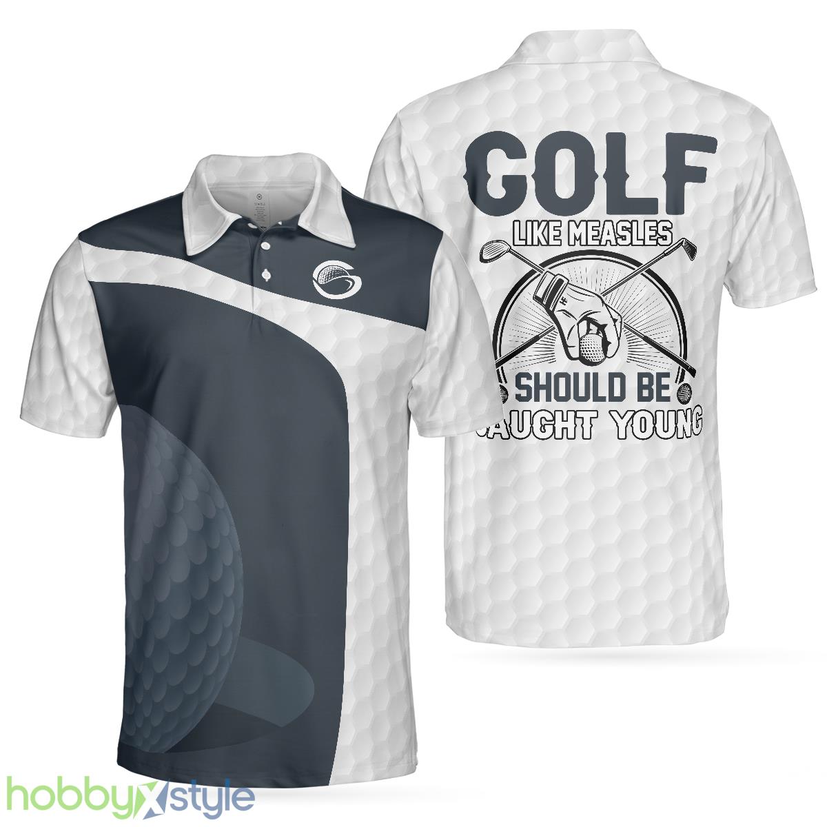 Golf Like Measles Should Be Caught Young, Basic Golfing Shirt For Golfers, Crossed Golf Clubs Shirt Polo Shirt - Golf Like Measles Should Be Caught Young Polo Shirt, Basic Golfing Shirt For Golfers, Crossed Golf Clubs Shirt_1