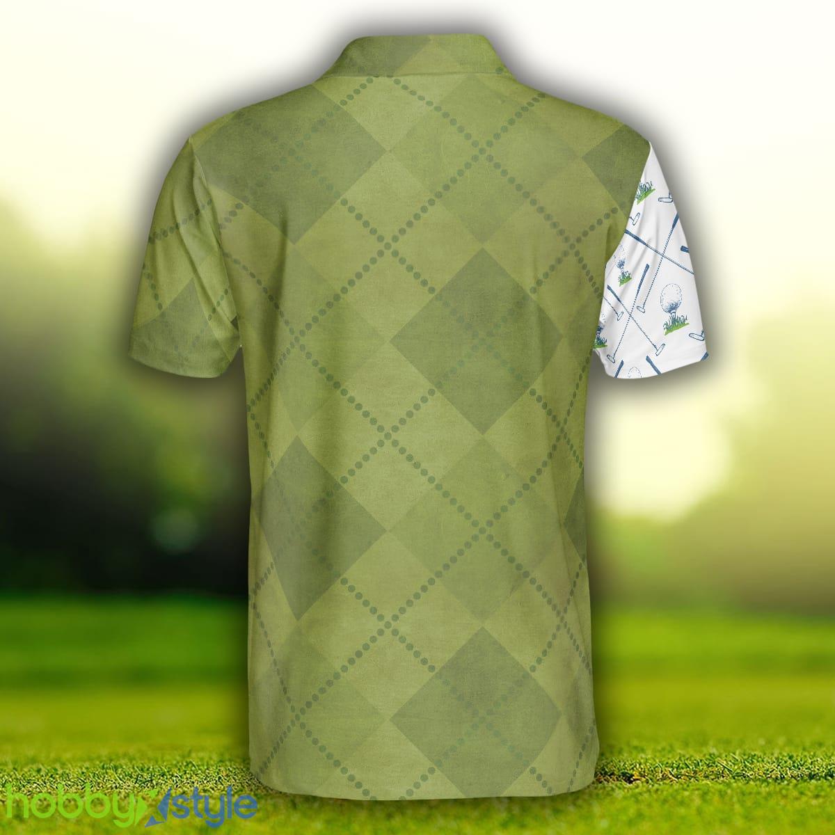 Golf Pattern Green And White, Golf Club Argyle Pattern Skull, Best Golf Shirt Polo Shirt - Golf Pattern Green And White Polo Shirt, Golf Club Argyle Pattern Skull Polo Shirt, Best Golf Shirt For Men_2