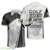 Golf Saved Me Golfing, Black And White, Best Golf Shirt Polo Shirt For Men And Women - Golf Saved Me Golfing Polo Shirt, Black And White Polo Shirt, Best Golf Shirt For Men_2