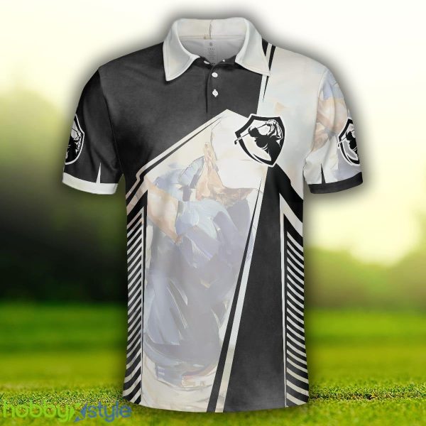 Golf Saved Me Golfing, Black And White, Best Golf Shirt Polo Shirt For Men And Women - Golf Saved Me Golfing Polo Shirt, Black And White Polo Shirt, Best Golf Shirt For Men_3