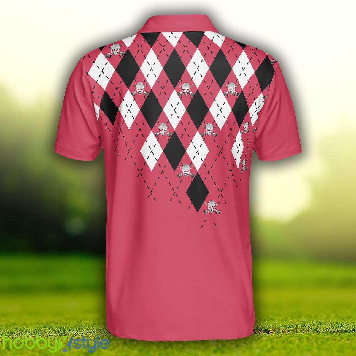 Golf Shirt With Argyle Pattern, Red Plaid Pattern Golf Shirt For Golf Enthusiasts, Vibrant Golf Shirt Polo Shirt - Golf Shirt With Argyle Pattern Polo Shirt, Red Plaid Pattern Golf Shirt For Golf Enthusiasts, Vibrant Golf Shirt_2