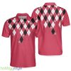 Golf Shirt With Argyle Pattern, Red Plaid Pattern Golf Shirt For Golf Enthusiasts, Vibrant Golf Shirt Polo Shirt - Golf Shirt With Argyle Pattern Polo Shirt, Red Plaid Pattern Golf Shirt For Golf Enthusiasts, Vibrant Golf Shirt_2
