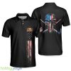 Golf Skull America Flag Short Sleeve, Wet Paint Black, Best Golf Shirt Polo Shirt - Golf Skull America Flag Short Sleeve Polo Shirt, Wet Paint Black Polo Shirt, Best Golf Shirt For Men_2
