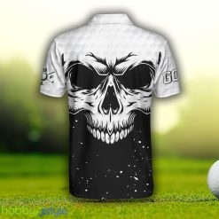 Golf Skull Pattern Black And White, Golf Pattern, Best Golf Shirt Polo Shirt For Men And Women - Golf Skull Pattern Black And White Polo Shirt, Golf Pattern Polo Shirt, Best Golf Shirt For Men_2