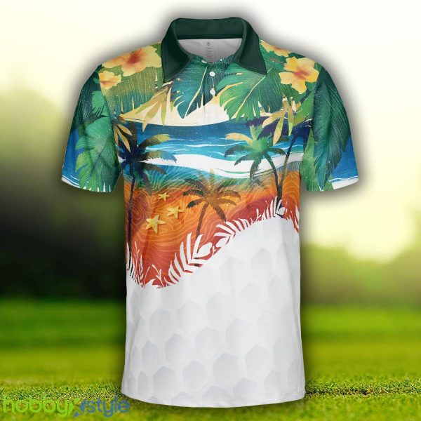 Golf Summer Tropical Beach Landscape Polo Shirt For Men And Women - Golf Summer Tropical Beach Landscape Polo Shirt For Men_3
