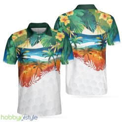 Golf Summer Tropical Beach Landscape Polo Shirt For Men And Women - Golf Summer Tropical Beach Landscape Polo Shirt For Men_1