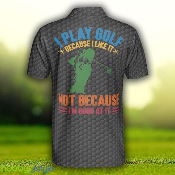 Golf Swing Swear Drink Repeat, Black Golf Ball Pattern Shirt For Male, Funny Golf Shirt With Sayings Polo Shirt - Golf Swing Swear Drink Repeat Polo Shirt, Black Golf Ball Pattern Shirt For Male, Funny Golf Shirt With Sayings_2