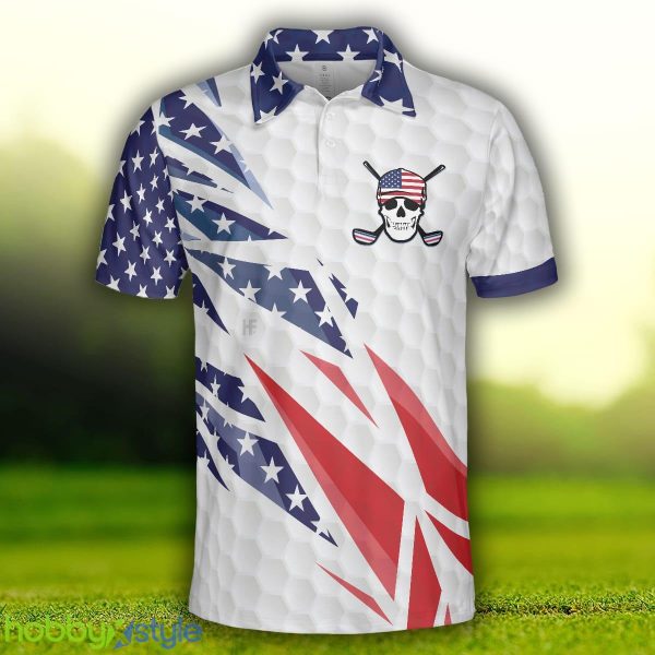 Golf Texture Swing Short Sleeve Golf, Fierce American Flag, Patriotic Golf Shirt Polo Shirt - Golf Texture Swing Short Sleeve Golf Polo Shirt, Fierce American Flag Polo Shirt, Patriotic Golf Shirt For Men_3