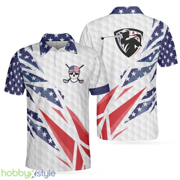 Golf Texture Swing Short Sleeve Golf, Fierce American Flag, Patriotic Golf Shirt Polo Shirt - Golf Texture Swing Short Sleeve Golf Polo Shirt, Fierce American Flag Polo Shirt, Patriotic Golf Shirt For Men_1