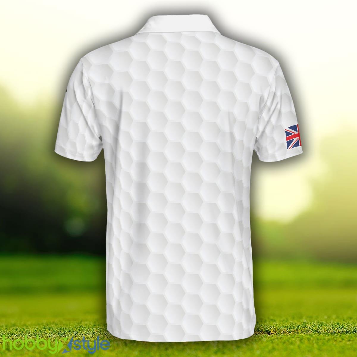 Golf Texture United Kingdom, Great Britain Union Jack, UK Golf Shirt Polo Shirt - Golf Texture United Kingdom Polo Shirt, Great Britain Union Jack Polo Shirt, UK Golf Shirt For Men_2