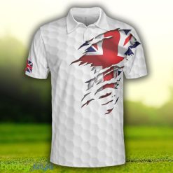 Golf Texture United Kingdom, Great Britain Union Jack, UK Golf Shirt Polo Shirt - Golf Texture United Kingdom Polo Shirt, Great Britain Union Jack Polo Shirt, UK Golf Shirt For Men_3