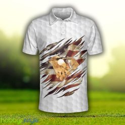 Golf Vintage And American Flag, I Didn't Miss The Putt, Funny Golf Shirt Polo Shirt Custom Name - Golf Vintage And American Flag Custom Polo Shirt, Personalized I Didn't Miss The Putt Polo Shirt, Funny Golf Shirt For Men_3