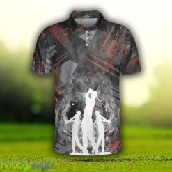 Golfers On Art Pattern, Smoke Digital Theme, Best Golf Shirt Polo Shirt For Men And Women - Golfers On Art Pattern Polo Shirt, Smoke Digital Theme Polo Shirt, Best Golf Shirt For Men_3