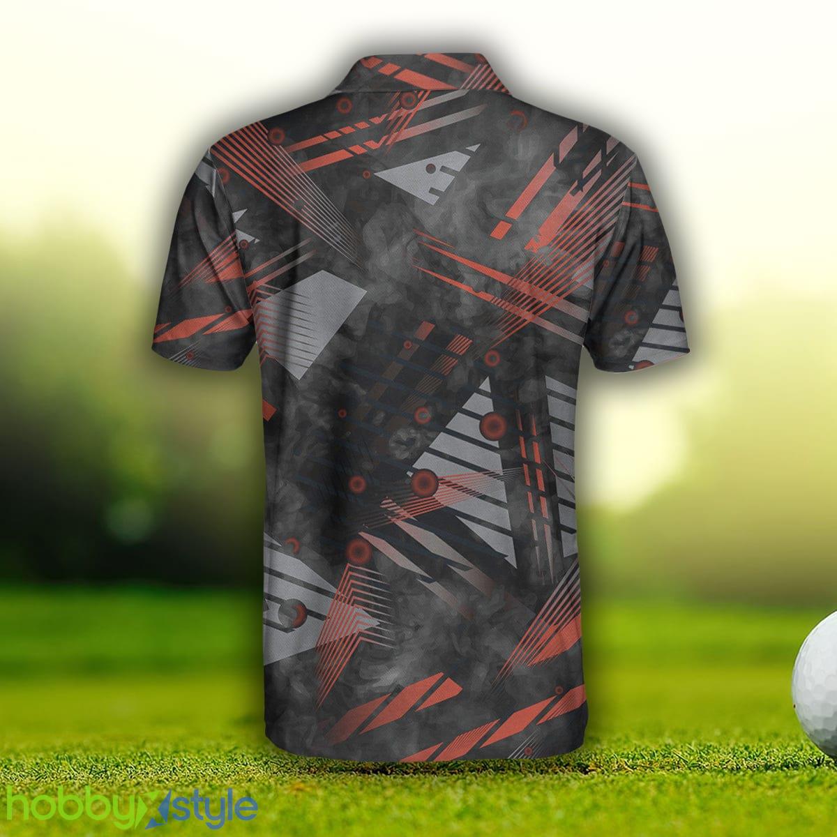 Golfers On Art Pattern, Smoke Digital Theme, Best Golf Shirt Polo Shirt For Men And Women - Golfers On Art Pattern Polo Shirt, Smoke Digital Theme Polo Shirt, Best Golf Shirt For Men_2
